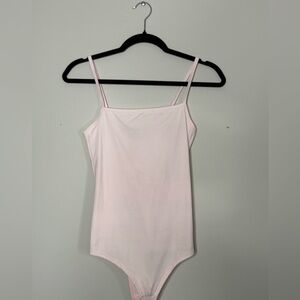 SPANX Ribbed Bodysuit | Icy Pink | Size XS | Smoothing Fit